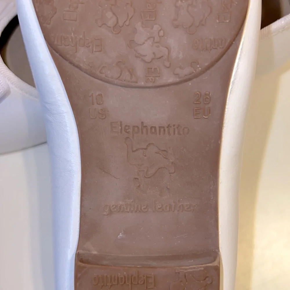 NWT Elephantito size 10 Toddler white leather shoes - Picture 6 of 7